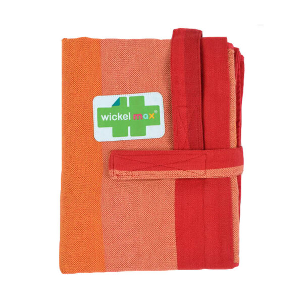 Hoppediz Wickelmax® Design Delhi Wickelunterlage karminrot/rot/orange- Streifen