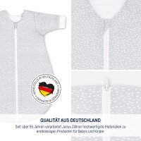 Julius Zöllner GmbH &Co.KG Schlafsack Tiny Squares Grey Winterschlafsack Jersey 50/56 (BxLxH)  B=38 x L=56 x H=3 cm