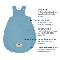 Julius Zöllner GmbH &Co.KG Schlafsack blau Babyschlafsack Musselin 50/56 (BxLxH)  B=39 x L=56 x H=3 cm