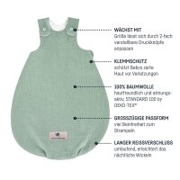 Julius Zöllner GmbH &Co.KG Schlafsack grün Babyschlafsack Musselin 50/56 (BxLxH)  B=39 x L=56 x H=3 cm