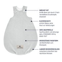 Julius Zöllner grau Babyschlafsack Musselin 62x68