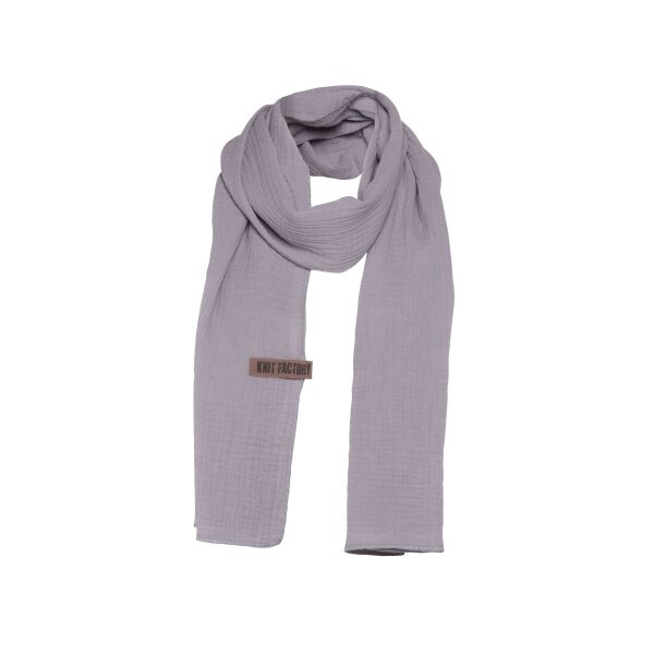 Knit Factory Liv Schal 200x40 cm Glatt Grau