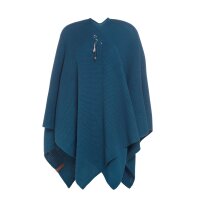 Knit Factory Jazz Poncho capes One Size Glatt Dunkelblau