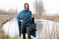 Knit Factory Jazz Poncho capes One Size Glatt Dunkelblau