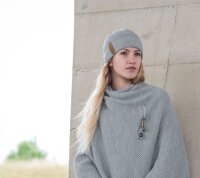 Knit Factory Jazz Poncho capes One Size Glatt Grau