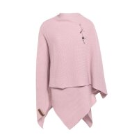 Knit Factory Jazz Poncho capes One Size Glatt Rosa