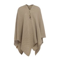 Knit Factory Jazz Poncho capes One Size Glatt Grün