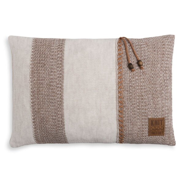 Knit Factory Roxx Kissen 60x40 cm Gestreift Beige