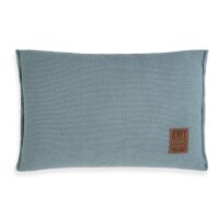 Knit Factory Uni Kissen 60x40 cm Glatt Stonegreen