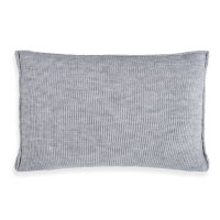 Knit Factory Uni Kissen 60x40 cm Glatt Grau