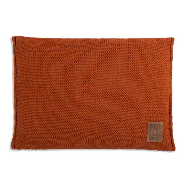 Knit Factory Uni Kissen 60x40 cm Glatt Rot