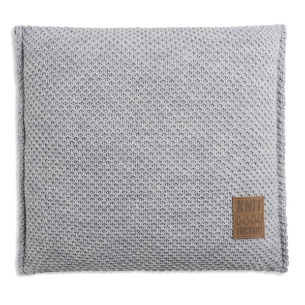 Knit Factory Lynn Kissen 50x50 cm Glatt Grau