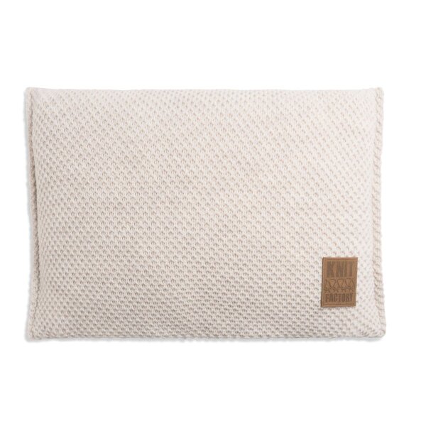 Knit Factory Lynn Kissen 60x40 cm Glatt Beige