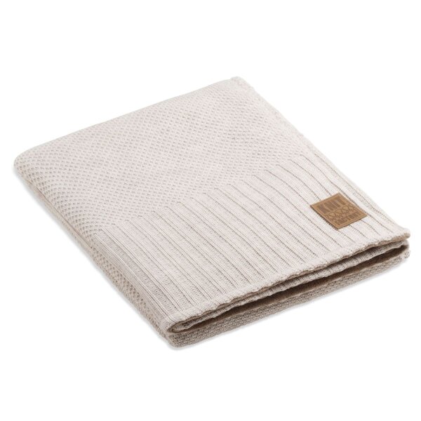 Knit Factory Lynn Decke 160x130 cm Glatt Beige