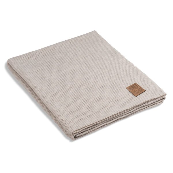 Knit Factory Maxx Decke 160x130 cm Glatt Beige