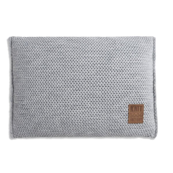 Knit Factory Maxx Kissen 60x40 cm Glatt Grau