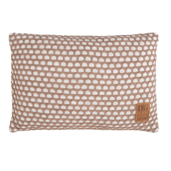 Knit Factory Mila Kissen 60x40 cm Wabe Beige