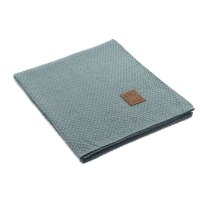 Knit Factory Jesse Decke 160x130 cm Glatt Stonegreen