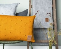 Knit Factory Jesse Decke 160x130 cm Glatt Stonegreen