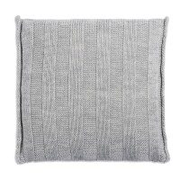 Knit Factory Jesse Kissen 50x50 cm Glatt Grau