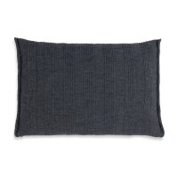 Knit Factory Jesse Kissen 60x40 cm Glatt Anthrazit