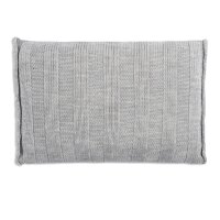 Knit Factory Jesse Kissen 60x40 cm Glatt Grau