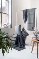 Knit Factory Yara Decke 160x130 cm Gestreift Grau