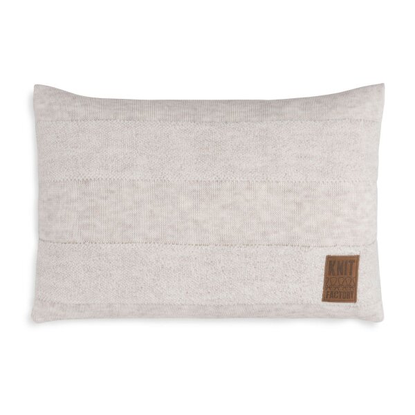 Knit Factory Yara Kissen 60x40 cm Gestreift Beige