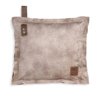 Knit Factory Dax Kissen 50x50 cm Glatt Beige