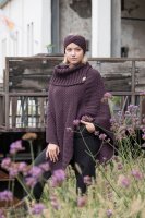 Knit Factory Nicky Poncho One Size Glatt Lila