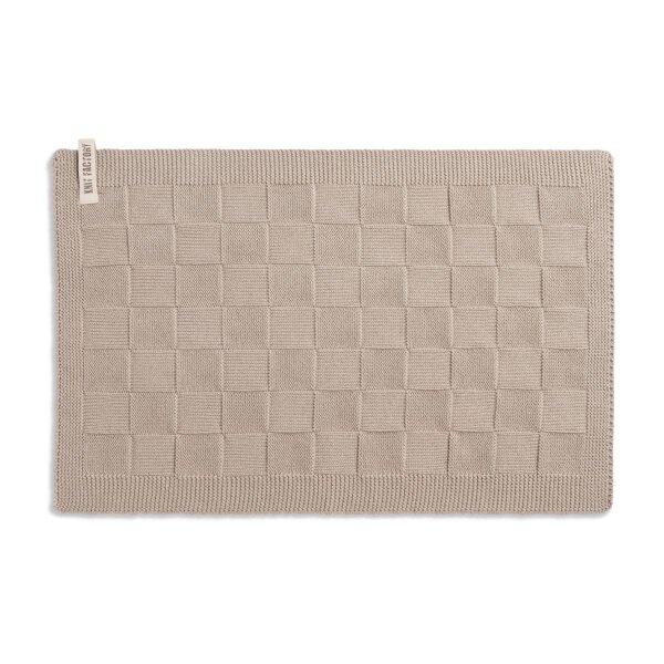 Knit Factory Uni Tischsets 50x30 cm Glatt Beige