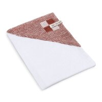 Knit Factory Block  Geschirrtuch 65x65 cm Kariert Beige Rot