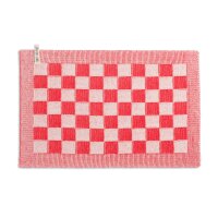 Knit Factory Block Tischsets 50x30 cm Kariert Beige Rot