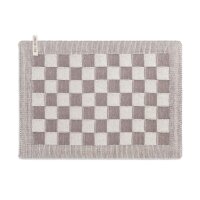 Knit Factory Block Tischsets 50x30 cm Kariert Beige Braun