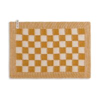 Knit Factory Block Tischsets 50x30 cm Kariert Beige Gelb