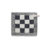 Knit Factory Block Topflappen 23x23 cm Kariert Anthrazit...