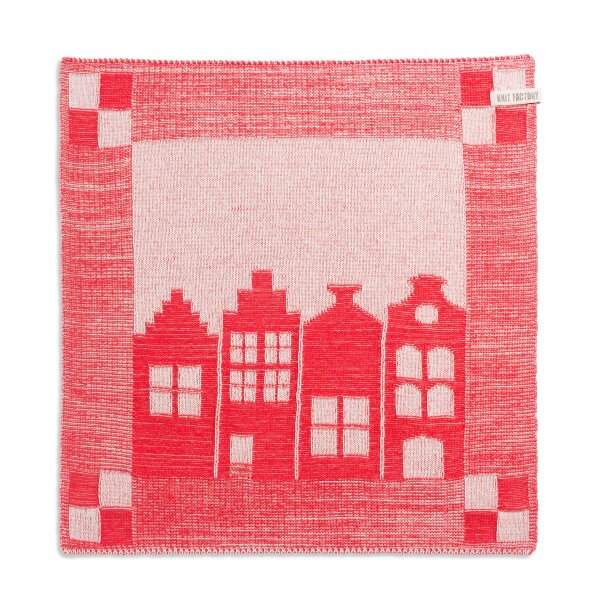 Knit Factory House Küchenhandtuch 50x50 cm Holland Beige Rot