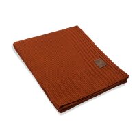 Knit Factory Uni Decke 160x130 cm Glatt Rot