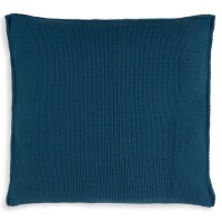 Knit Factory Uni Kissen 50x50 cm Glatt Dunkelblau