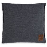 Knit Factory Uni Kissen 50x50 cm Glatt Anthrazit