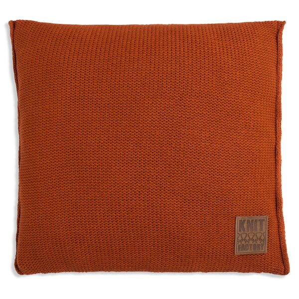 Knit Factory Uni Kissen 50x50 cm Glatt Rot