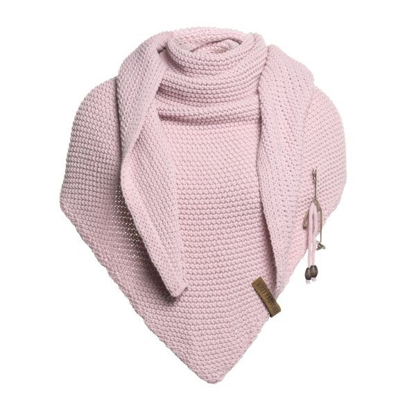 Knit Factory Coco DreiecksSchal 190x85 cm Glatt Rosa