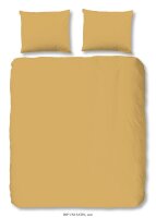 HIP Mako Satin Bettwäsche 3 teilig Bettbezug 240 x 220 cm Kopfkissenbezug 60 x 70 cm Uni duvet cover 0280.63.03 Ocre