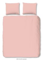 HIP Mako Satin Bettwäsche 2 teilig Bettbezug 140 x 220 cm Kopfkissenbezug 60 x 70 cm Uni duvet cover 0280.76.01 Light pink