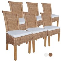 Soma Esszimmer-Stühle Set Rattanstühle Perth 6...