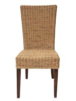 Soma Esszimmer Stuhl Rattanstuhl Wintergarten Cardine cabana mit/ohne Sitzkissen braun (BxHxL) 48 x 98 x 60 cm mit Sitzkissen