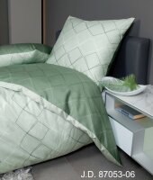 Janine Mako-Satin Bettwäsche 135X200,80x80 2 teilig  J. D. 87053-06-500 jade waldgrün