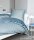 Janine Mako-Satin Bettwäsche 240x220+2x80x80 3 teilig  J. D. 87053-02-633 steinblau denimblau