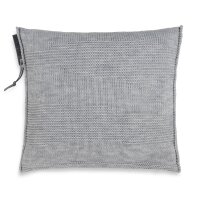 Knit Factory Joly Kissen 50x50 cm Gestreift Grau