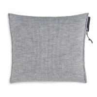 Knit Factory Joly Kissen 50x50 cm Gestreift Grau